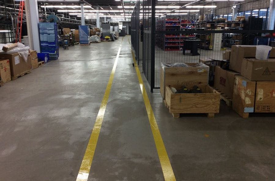 Warehouse floor markings and line striping - 5S contractor