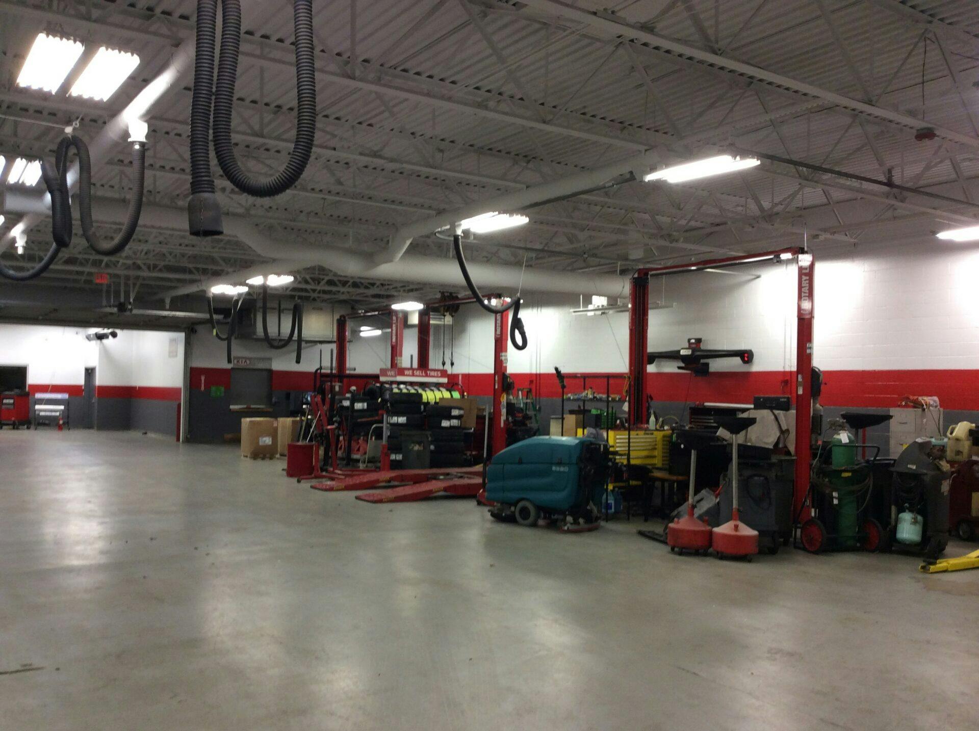 Car Dealership Service Area Cleaning and Painting